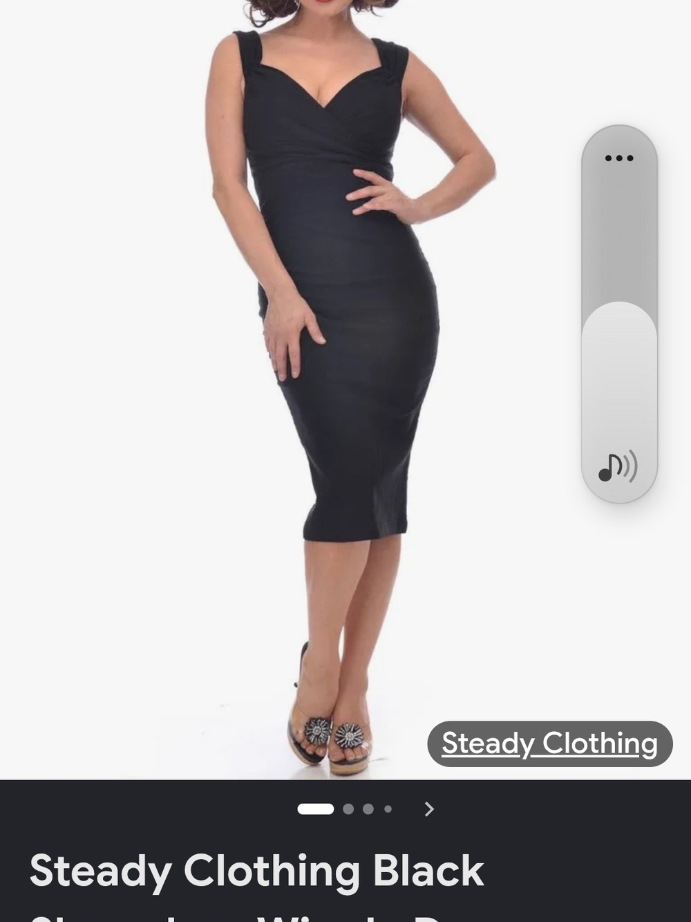 STEADY DIVA LEATHER LIKE Black Sleeveless Sheath Dress
